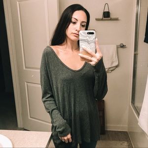 brandy melville | gray oversized top